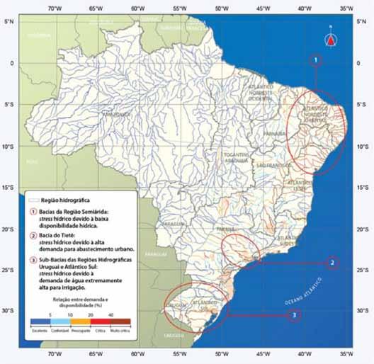POTENCIAIS do setor O Brasil é privilegiado por ter em seu território 12% da água doce do planeta, sendo que 70% desta estão na região hidrográfica amazônica (a maior do mundo em disponibilidade de
