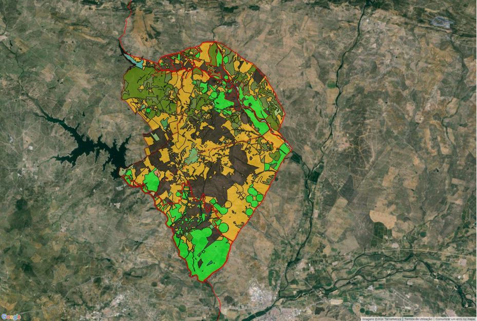 Zona com produção agrícola muito relevante Temporárias de