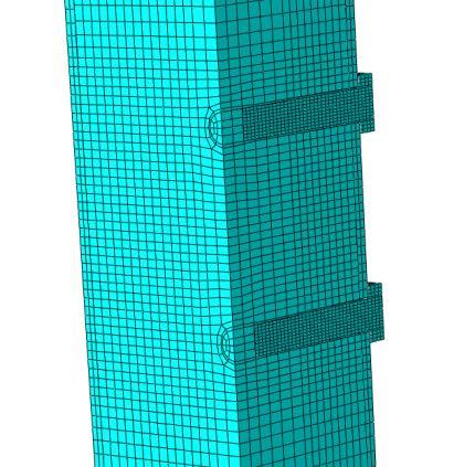 Figura 3 - Elemento de Malha C3D8 - adaptado de Starossek & Falah [6] Para fins de otimização computacional, foi possível aplicar no modelo numérico o recurso da dupla simetria, tendo sido realizada