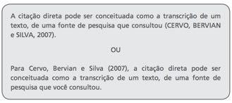 CITAÇÕES INDIRETAS EXEMPLOS CITAÇÃO DE CITAÇÃO É a menção de parte de um texto do qual não se teve acesso ao documento original e se tomou conhecimento através de uma outra fonte.