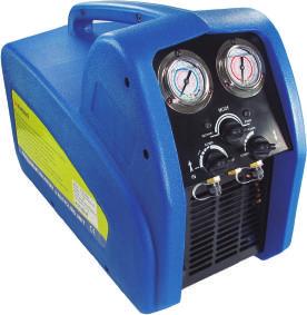 recuperação Alimentação 220-240 V 50/60 Hz Motor 1 hp AC Corrente máxima: 6 A (50 Hz) Compressor de duplo pistão sem óleo, arrefecido a ar Cat.