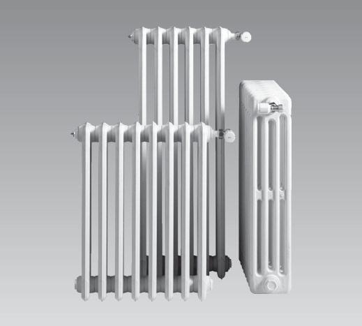 CLASICO e DUBA Radiadores de ferro fundido para instalações de água quente até 6 bar e 110 C ou vapor de baixa pressão até 0,5 bar.