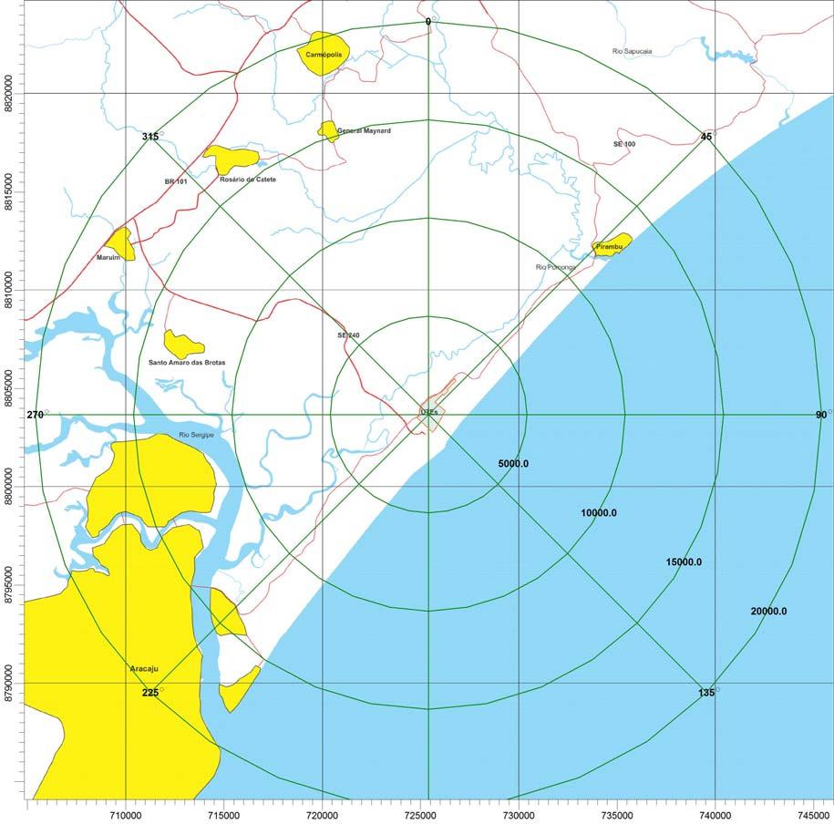 4 Empreendimento, Região e Meteorologia O empreendimento está localizado no município de Delta na coordenada UTM 725.000 e 8.803.00 metros (Datum WGS84).