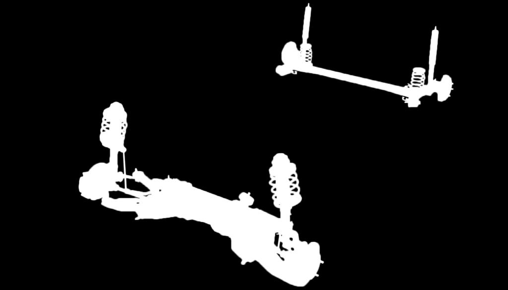 Recém-desenvolvida suspensão dianteira e traseira A suspensão foi desenvolvida por forma a transmitir conforto,