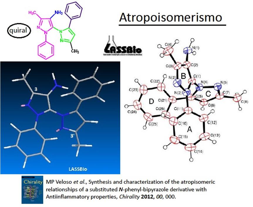 Atropoisomerismo em bispirazóis