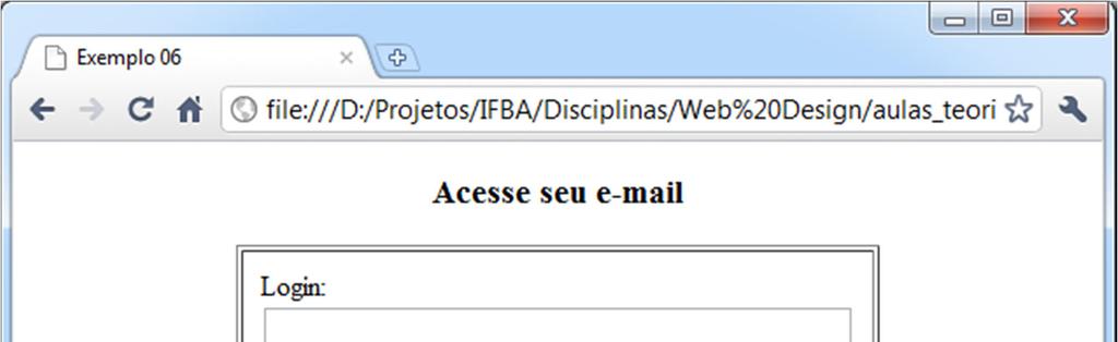 TAG <INPUT>: TYPE CHECKBOX Exemplo 06 21 21 TAG <INPUT>: TYPE CHECKBOX Exemplo 07: enquete de múltipla escolha <html><head> <meta http-equiv="content-type" content="text/html; charset=utf-8" />