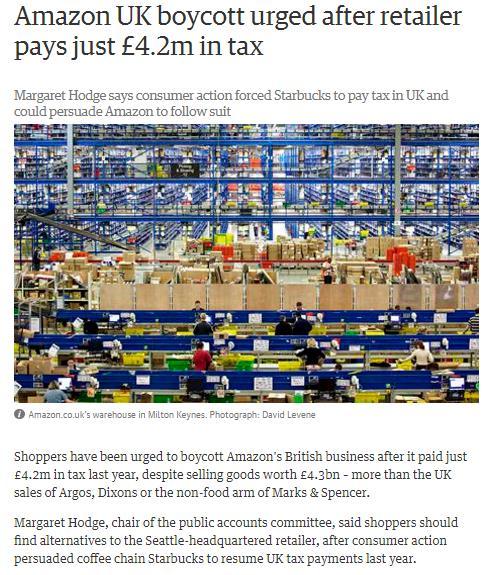 Casos práticos Amazon, The Guardian, May 2014 https://www.theguardian.