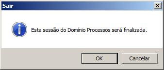 9. Clique no botão Listagem, para listar os grupos de Empresas cadastradas. 2.5. Sair do Sistema Para sair do módulo Domínio Processos, proceda da seguinte maneira: 1.