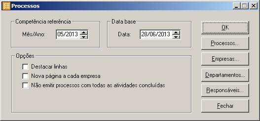 5. Menu Relatórios Através do menu Relatórios, você poderá emitir os relatórios necessários para um maior controle dos acontecimentos do escritório. 5.1.