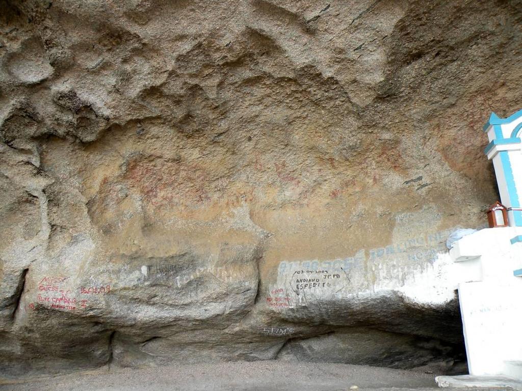 As pinturas, na maior parte de tonalidade avermelhada, ainda estão preservadas por causa da altura em que estão situadas atualmente (quase 03 metros em relação ao nível do piso rochoso).