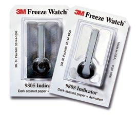 3M Freeze Watch Indicadores de congelamento Monitoramento de exposição a temperaturas de congelamento durante o transporte e armazenamento Os Indicadores de Congelamento 3M Freeze Watch são ideais