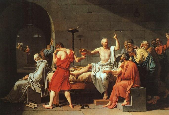 NEOCLACISSIMO A morte de Sócrates, 1787, 1,30m x 1,96m,