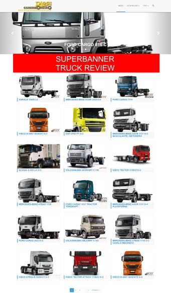 Banner Pop-up Truck Review R$ 400,00 Aparece na frente do conteúdo, visível em todas as páginas
