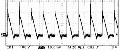 4 (100 V/div) e