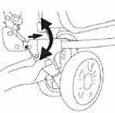 11 11) Para reverter as rodas dianteiras, empurre-as para fora do encaixe. As rodas podem ser invertidas agora, tomando cuidado para deixá-las bem firme no lugar.