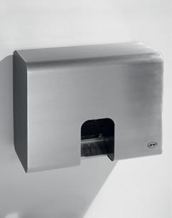 554 Secador de mãos automático em Aço Inox com painéis laterais em resina fenólica/ Automatic hand dryer.