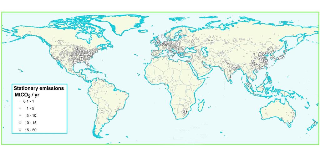 Global distribution of large