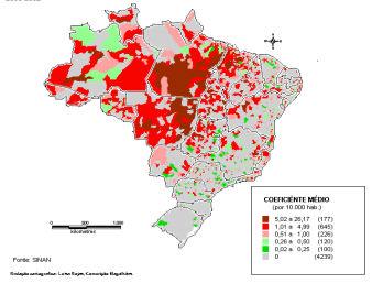 DETECÇÃO DE CASOS DE HANSENÍASE EM MENORES DE 15 ANOS BRASIL 2000-2002 11 Redação Cartográfica: Redação