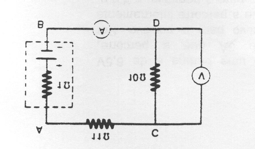 a) a corrente marcada pelo amperímetro; b) acorrente de curto-circuito do gerador.