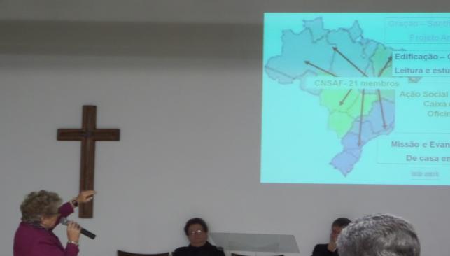 Dia 6 e abril Apresentei o Relatório do quadriênio anterior no Culto de Adoração, na IPB Vila Judith, em Londrina Sinodal Metropolitana de Londrina esta é a Igreja que sou