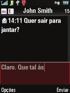 Serviço de mensagens de texto encadeado Já viu a Caixa de Entrada?