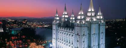 Templo de Salt Lake Essa estrutura magnífica levou 40 anos para ser construída e foi o quarto templo a ser concluído em Utah.