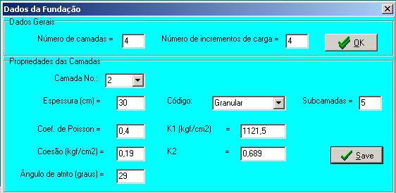 0 foram as resultantes do dimensionamento convencional, calculados no item anterior. Inseriu-se os dados referentes à grade, sendo dados gerais, dos trilhos e dormentes, exibidos nas Tabelas 3 e 4.