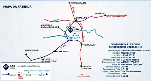 AS PULSEIRAS SERÃO COLOCADAS PELA EQUIPE DA PROGRAMA LEILÕES NO ACESSO AO RECINTO. Pagamento em 24 parcelas, sendo 2 + 2 + 20 COMO CHEGAR: FAZENDA REUNIDAS UBERABA - Tel. (34) 3325-9100 - www.eao.com.