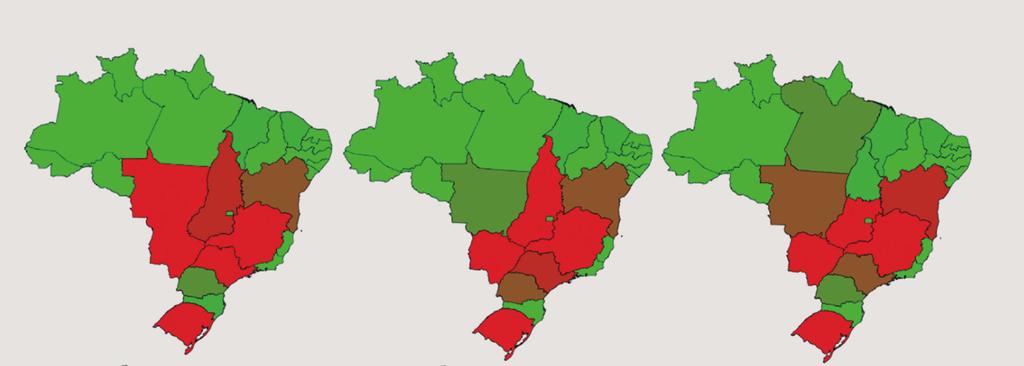 Nos anos d 1970 o rbanho ra concntrado prdominantmnt nos stados do Sul Sudst, os quais comprndiam crca d 60% das missõs d GEE por ssa font nss príodo.