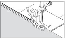 Também é possível usar o ponto escada para debruar sobre fitas estreitas, linhas ou elásticos.