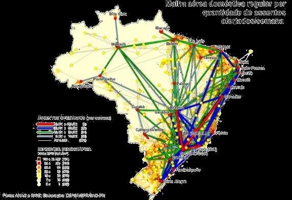 Características dos Modais Modal Aeroviário Infraestrutura Dezenas de aeroportos Basicamente