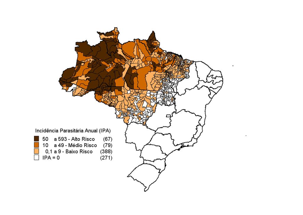 No Brasil, 99,7 % dos casos concentram-se nos estados da