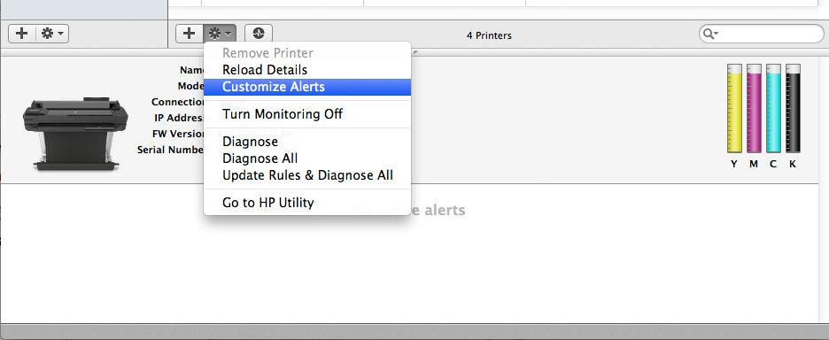 Você pode desativar os alertas completamente desmarcando a caixa status do monitor de "Show monitor status in menu bar (Mostrar status do monitor na barra de menus)", na guia Notificações das