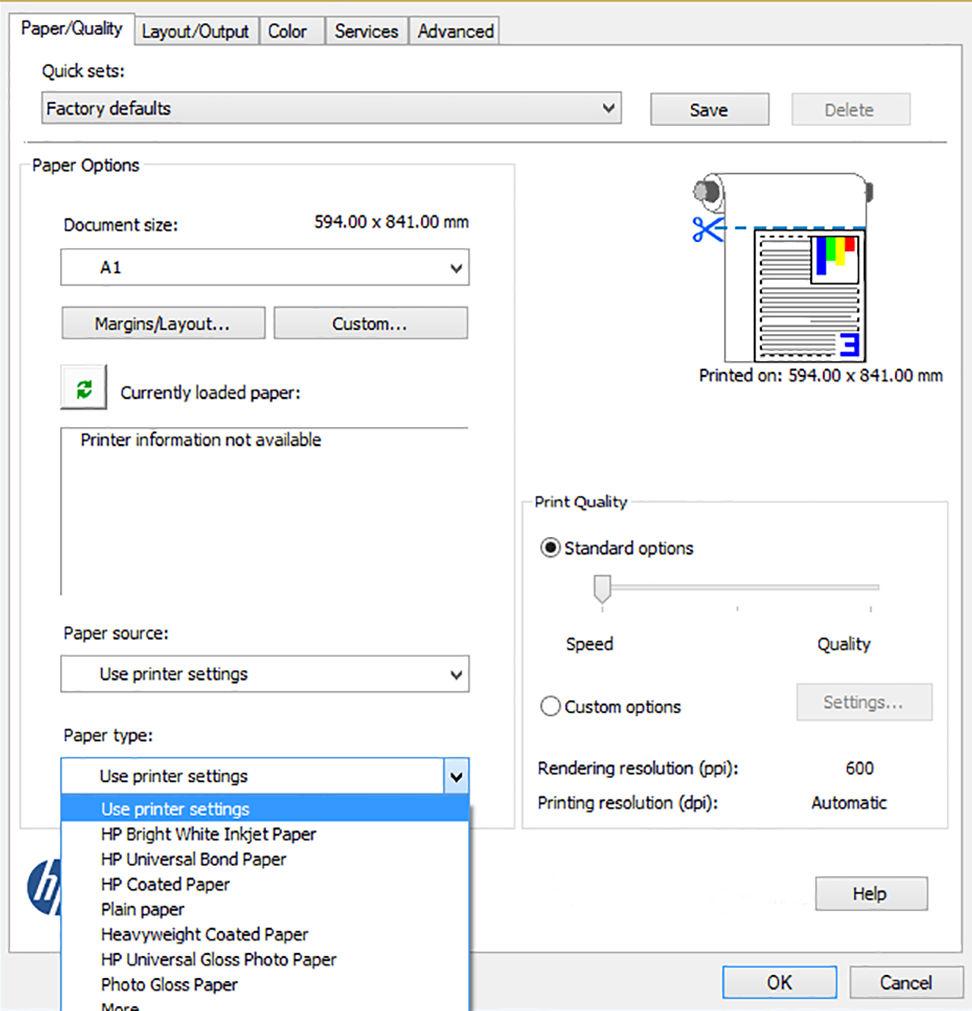 6. Selecione a guia Configurações do dispositivo e do documento e pressione o botão Propriedades personalizadas.