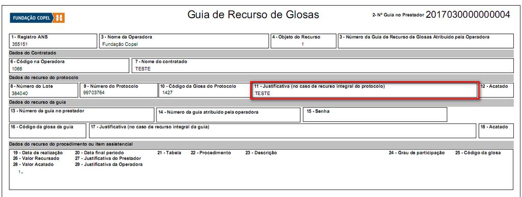 selecionar Recurso de Guia no