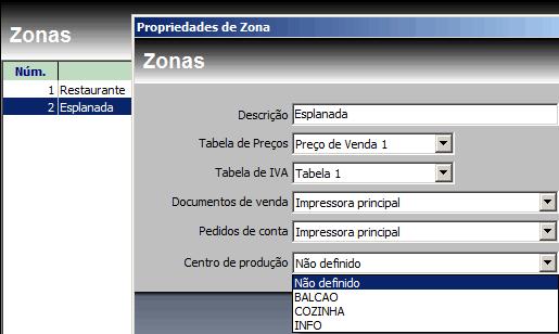 8 6. Impressão por Zona Uma das novas funcionalidades no ZSRest, é a possibilidade de se definir numa zona qual é o seu centro de