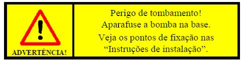 proporcional às dimensões da bomba a ser instalada.