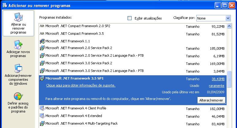 Antes de instalar qualquer programa do ifox PDV, verificar e instalar os programas do Windows necessários: 1. No Computador onde vai instalar o software do GERENCIADOR, verifique se o Microsoft.