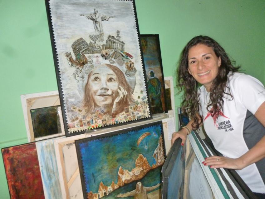 După ce înveţi o limbă, începi să o iubeşti. Tania Valeria Rapoport, fiica lui Diego, este pictoriţă şi graficiană. Admirăm tablouri în ulei: onirice, simbolice.