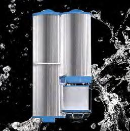 Os primeiros dois ÁGUA PURA E estágios combinam filtração superior com um compartimento ProCatch, que limpa a superfície da água removendo grandes detritos.