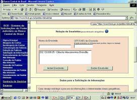 BACEN-JUD - Cláudio Mascarenhas Brandão d) RELAÇÃO DE ENVOLVIDOS, que são os nomes e número do CPF ou CNPJ dos destinatários das consultas.