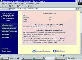 BACEN-JUD - Cláudio Mascarenhas Brandão X - CONSULTA DE SOLICITAÇÃO NÃO EFETIVADA. Os pedidos (de informações, de bloqueio, de desbloqueio, etc.
