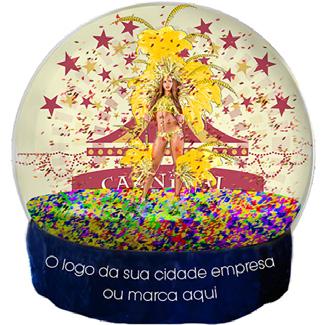 estimular o espirito carnavalesco. Decorativo A novidade deste Carnaval é sem duvida o sensacional Globo de Confettis.