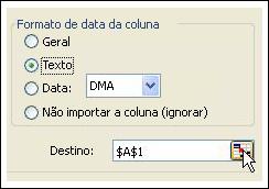 Página 4 de 7 4. Na Etapa 2, em Delimitadores, marque a caixa de seleção Vírgula. A caixa Visualização dos dados exibe os nomes e os sobrenomes em duas listas separadas. 5. Clique em Avançar. 6.