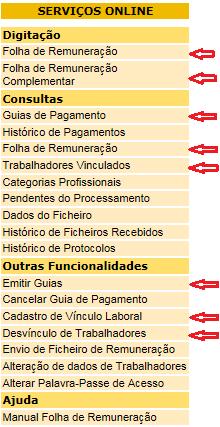 Uma vez concedido o acesso ao Portal Online, o utilizador terá acesso