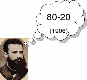 Vilfredo Pareto No fim do século XIX, o economista sociopolítico Vilfredo Pareto observou que havia uma distribuição