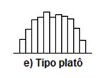 Tipos de Histogramas: Tipo platô A frequência em cada classe forma um platô porque as classes possuem mais ou menos