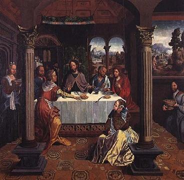 activa irmã, Marta, servia um modestíssimo banquete.