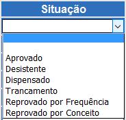 aluno: Ao final do período, o professor deve lançar conceito, faltas