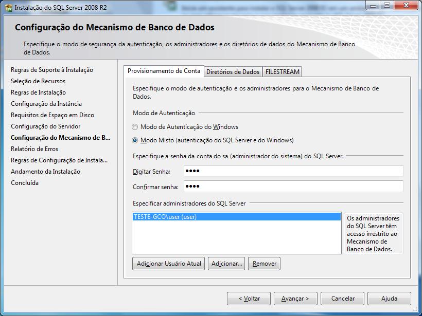 C aso o seu servidor tenha o nome de server por exemplo o SQL será instalado como SERVER\SQLEXPRESS. 24.